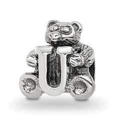 Sterling Silver Reflections Kids Letter U Bead