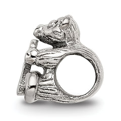 Sterling Silver 925 Kids Bead with Antique Polished Finish Elegant Charm