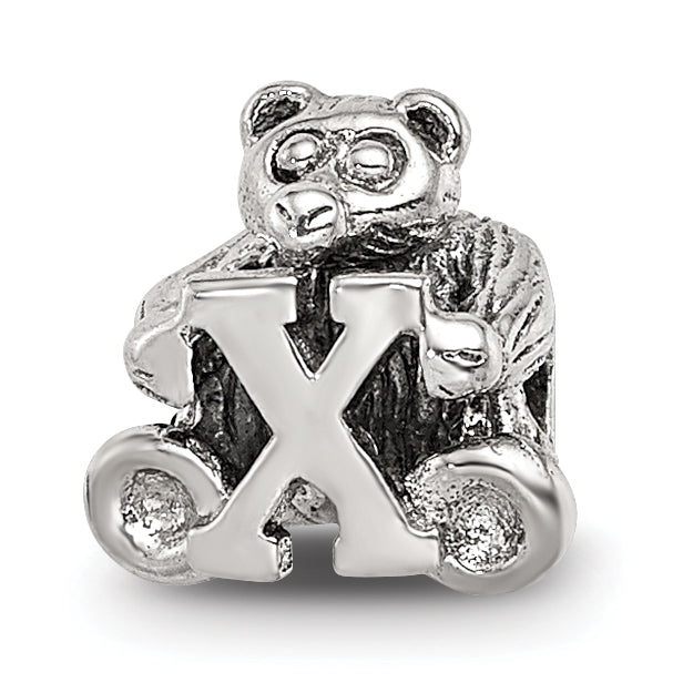 Sterling Silver Reflections Kids Letter X Bead