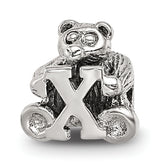 Sterling Silver Reflections Kids Letter X Bead