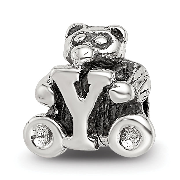 Sterling Silver Reflections Kids Letter Y Bead