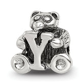Sterling Silver Reflections Kids Letter Y Bead