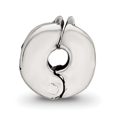 Sterling Silver 925 Heart Clip Bead with Polished Antique Finish for Kids