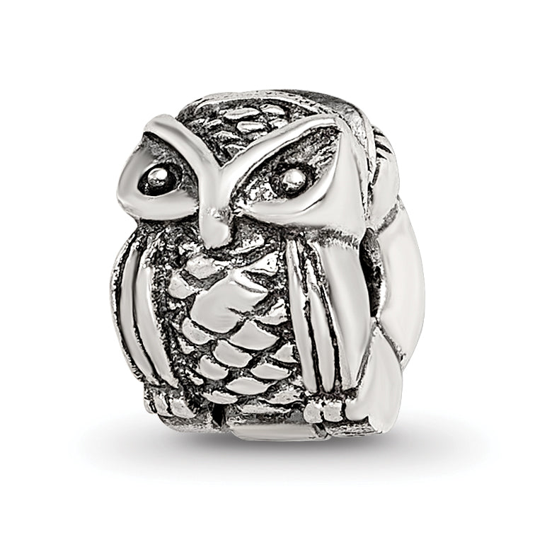 Sterling Silver Reflections Kids Owl Clip Bead