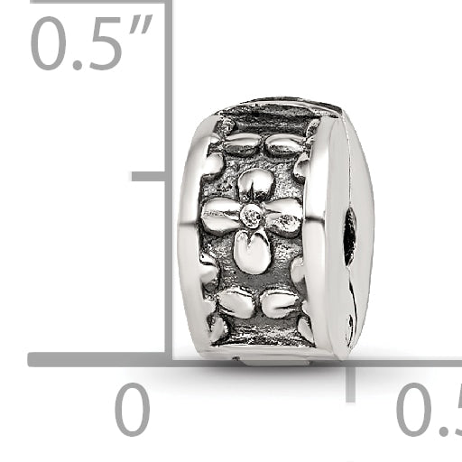 Sterling Silver Reflections Kids Floral Clip Bead