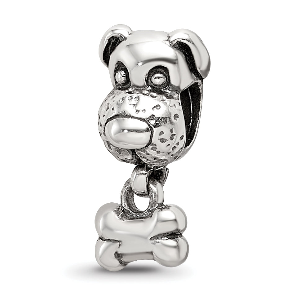 Sterling Silver Reflections Kids Dog & Bone Bead