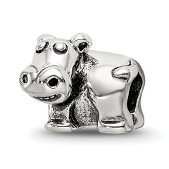 Sterling Silver Reflections Kids Hippo Bead