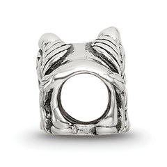 Sterling Silver 925 Kids Horse Bead with Antiqued Finish Solid Design