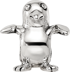 Sterling Silver 925 Kids Bird Bead Antiqued Solid Charm