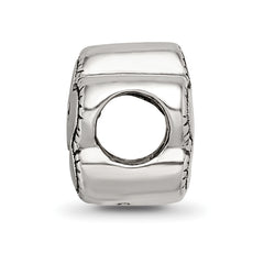 Sterling Silver 925 Kids Smiley Flower Bead with Antiqued Finish