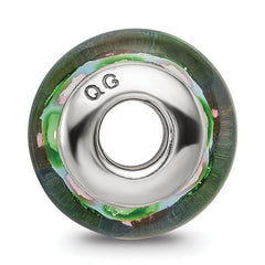 Sterling Silver Reflections Kids Blue Hand-blown Glass Bead