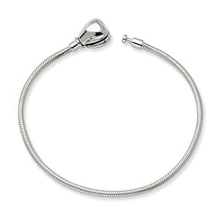 Sterling Silver 20cm Reflections Kids Hinged Clasp Bead Bracelet