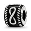 Reflection Beads Sterling Silver Rope Boarder and Infinity Personalized Bead - Sophia Jewelers
