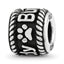 Reflection Beads Sterling Silver Rope Boarder and Paw Print Personalized Bead - Sophia Jewelers