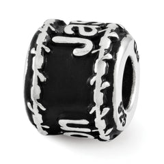 Sterling Silver Reflection Barbed Wire Boarder Personalized Bead