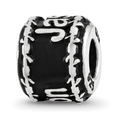 Sterling Silver Reflection Barbed Wire Boarder Personalized Bead