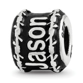 Sterling Silver Reflection Barbed Wire Boarder Personalized Bead