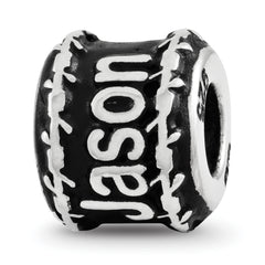 Sterling Silver Reflection Barbed Wire Boarder Personalized Bead