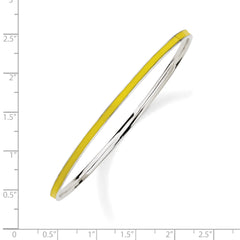Sterling Silver 925 Stackable Yellow Enamel Bangle by Sophia Jewelers