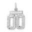Sterling Silver Rhodium-plated Small Diamond-cut #00 Charm
