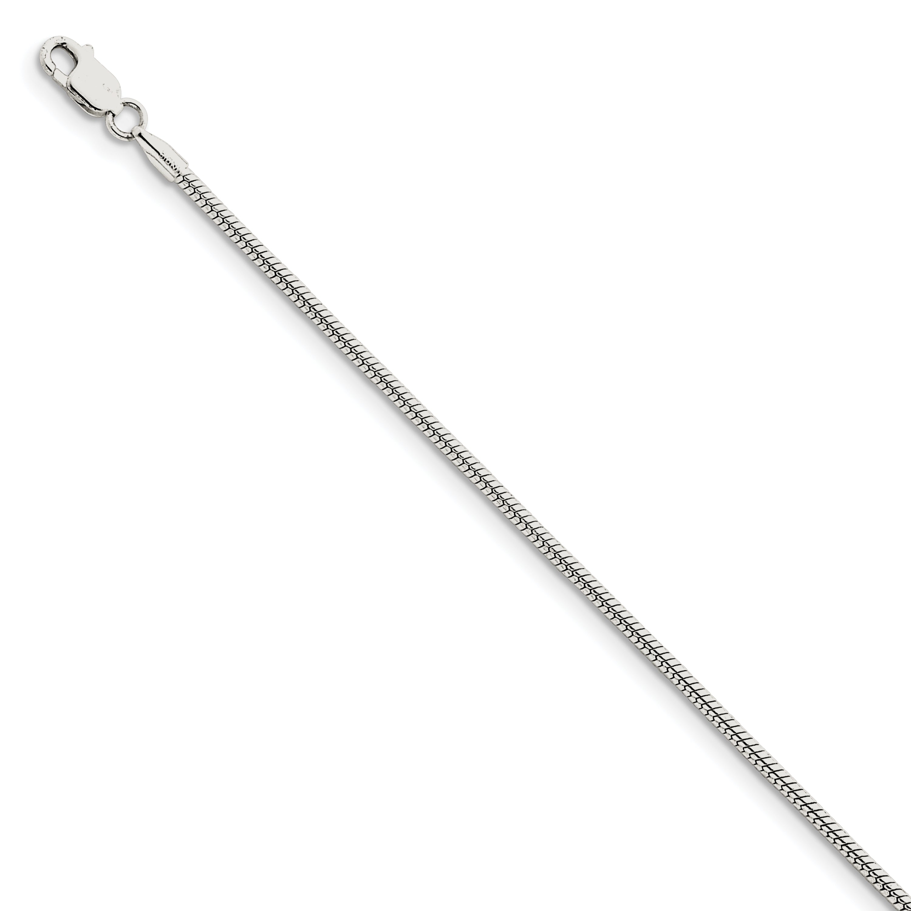 Sterling Silver 1.75mm Round Snake Chain