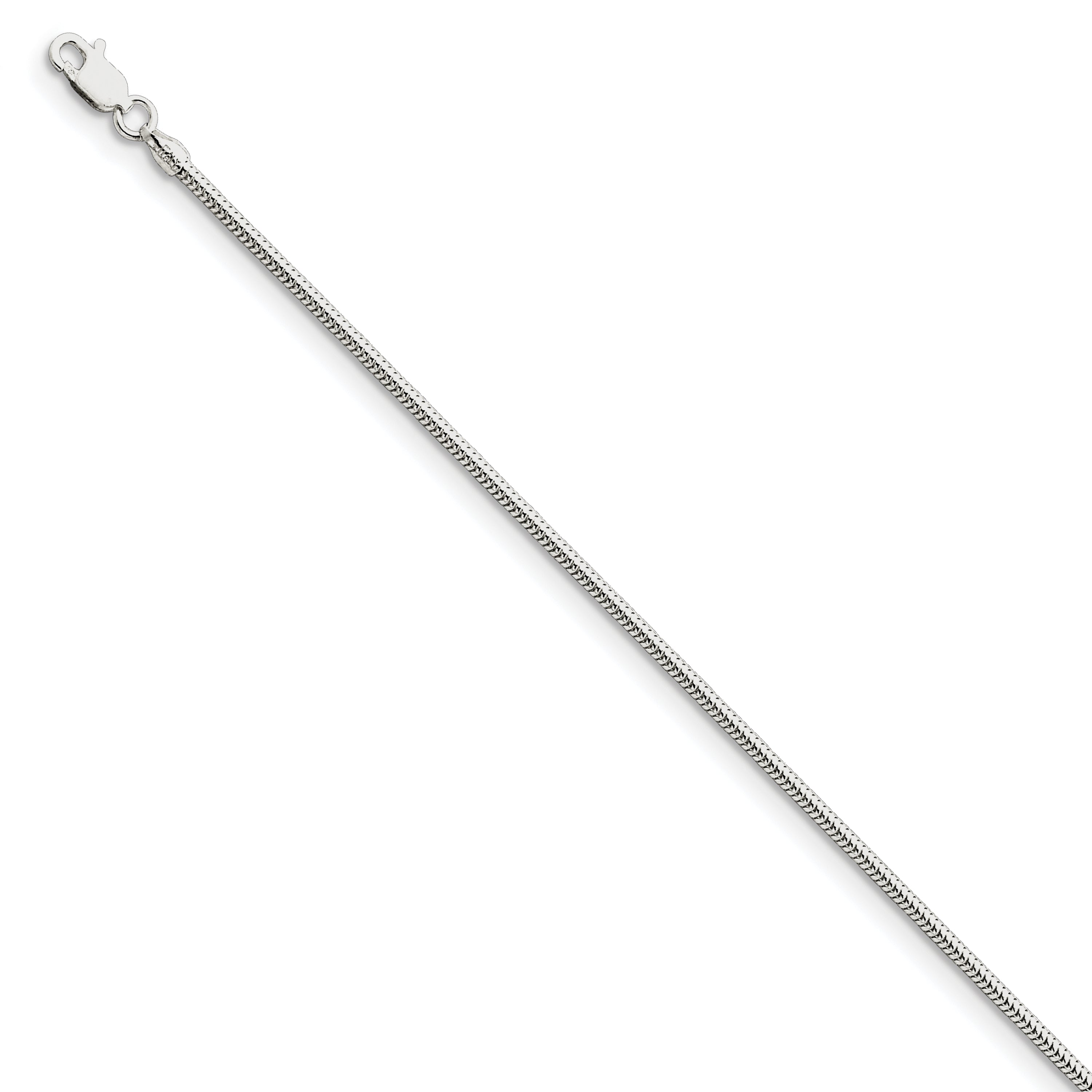 Sterling Silver 2mm Round Snake Chain