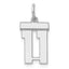 Sterling Silver/Rhodium-plated Polished Number 11 Charm
