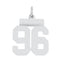 Sterling Silver/Rhodium-plated Polished Number 96 Charm