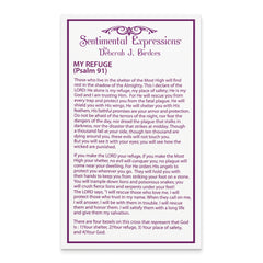 Sterling Silver & CZ Enameled My Refuge 18in Necklace