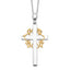 Sentimental Expressions Sterling Silver Gold-plated No Greater Love Cross 18in Necklace