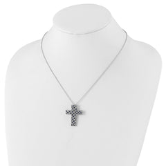 Sophia Jewelers Sterling Silver September Birthstone Cross Necklace Gift Ready