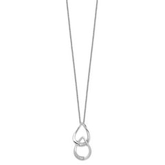 Sentimental Expressions Sterling Silver Rhodium-plated CZ Tears to Share 18in Necklace