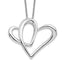Part of My Heart Necklace in Sterling Silver, 18 Inch - Sophia Jewelers
