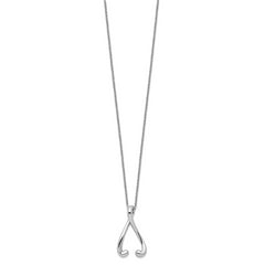 Sentimental Expressions Sterling Silver Rhodium-plated Polished I Wish You the Best 18in Necklace