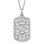 Sentimental Expressions Sterling Silver Polished CZ Thankful for You Necklace