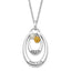 Sentimental Expressions Sterling Silver Polished & Antiqued Yellow & Clear CZ Keep Hope Alive Necklace