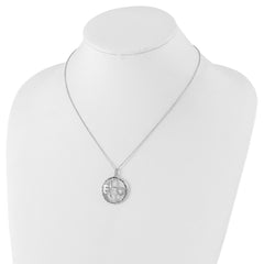 Sophia Jewelers Sterling Silver LOVE Necklace with CZ Accents in Gift Box
