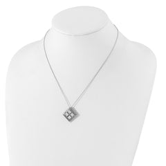Sophia Jewelers Sterling Silver CZ Integrity Necklace 18 Gift Ready