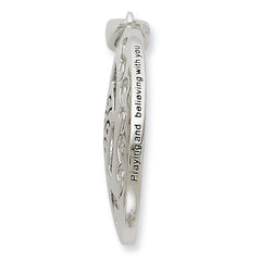 Sterling Silver Praying Believing Necklace with Gift-Ready Finish