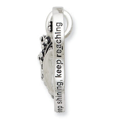 Sterling Silver Crown Necklace with Polished Antiqued Finish Gift Ready