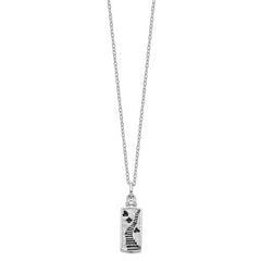Sentimental Expressions Sterling Silver Rhodium-plated Enameled Stairway to Heaven Ash Holder 18in Necklace