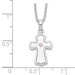 Sophia Jewelers Sterling Silver CZ Child of God Necklace Gift Ready