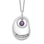 Sentimental Expressions Sterling Silver Rhodium-plated Antiqued CZ For You Grandma 18in. Necklace