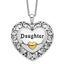 Sentimental Expressions Sterling Silver Gold-plated Antiqued Daughter 18in. Necklace