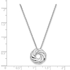 Sentimental Expressions Sterling Silver Rhodium-plated CZ Sparkle and Shine 14in. Necklace with 2in. ext