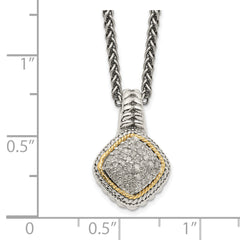 Shey Couture Sterling Silver with 14K Accent 18 Inch Diamond Necklace