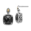 Black Onyx Dangle Earrings in Sterling Silver, 10mm - Sophia Jewelers