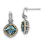 14K Accent Blue Topaz Dangle Earrings in Sterling Silver, 6mm - Sophia Jewelers