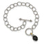 Accent Black Onyx Toggle Bracelet in Sterling Silver, 9.32mm, 7.5 Inch - Sophia Jewelers