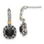 Black Onyx Stud Dangle Earrings in Sterling Silver, 10mm - Sophia Jewelers